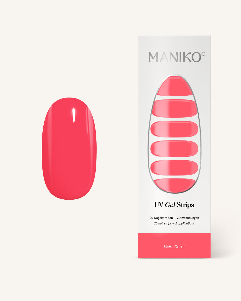 maniko-vivid-coral-uv-uv-gel-strips-koralle image 1
