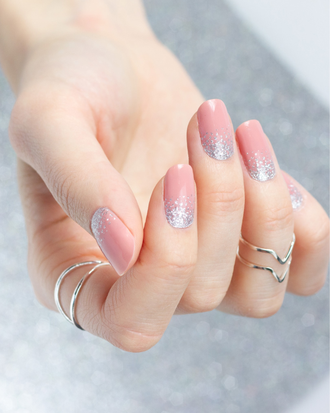 miss-sophie-call-me-cinderella-uv-uv-gel-nagelfolien-rosa-mit-silber image 2