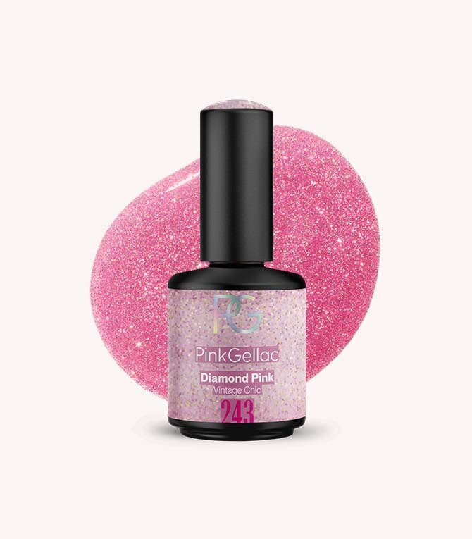pink-gellac-243-diamond-pink-gel-nagellack-glitzer image 1