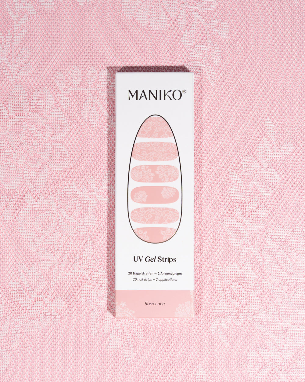maniko-rose-lace-uv-gel-strips-rosa-mit-wei-em-spitzenmuster image 5