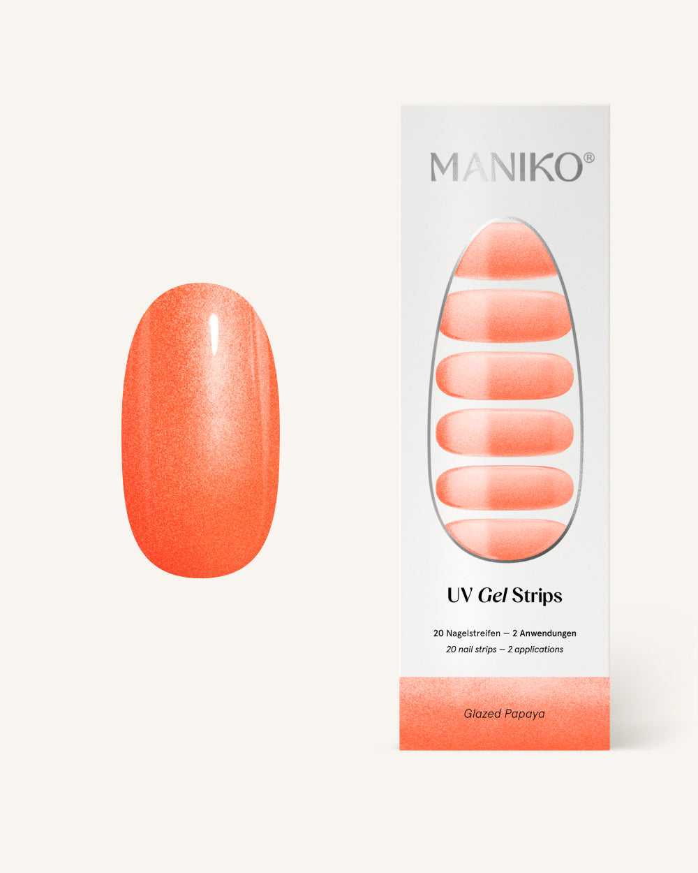 maniko-glazed-papaya-uv-gel-strips-manik-re image 1