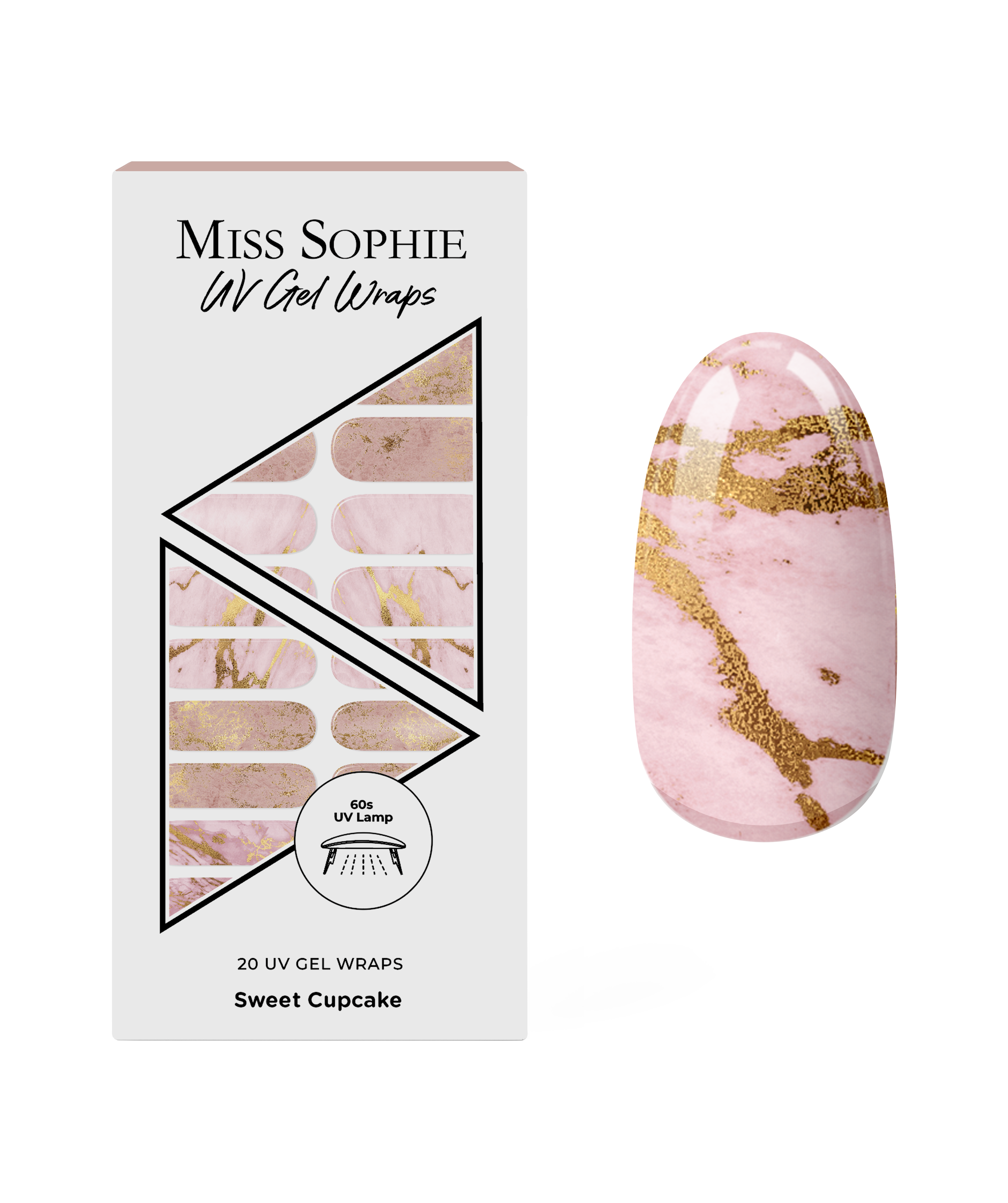 miss-sophie-sweet-cupcake-uv-gel-nagelfolien-rosa-gold-marmor image 1