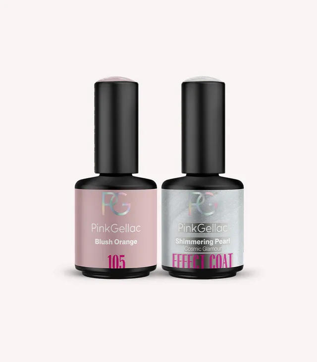 pink-gellac-effekt-coat-set-shimmering-pearl-105-blush-orange-gel-nagellack-bund image 1