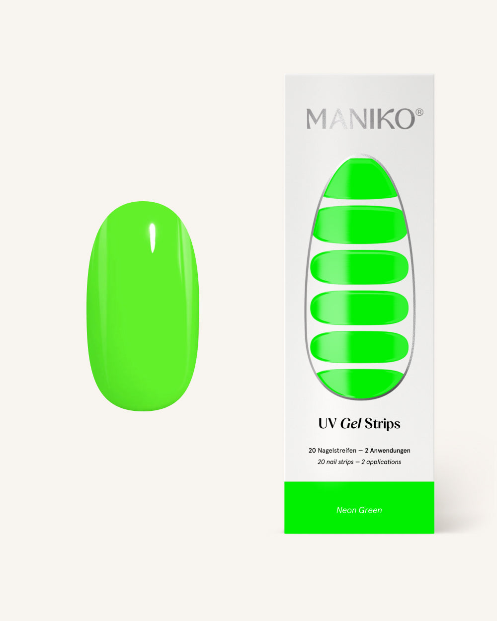 maniko-neon-green-uv-uv-gel-strips-neongr-n image 1
