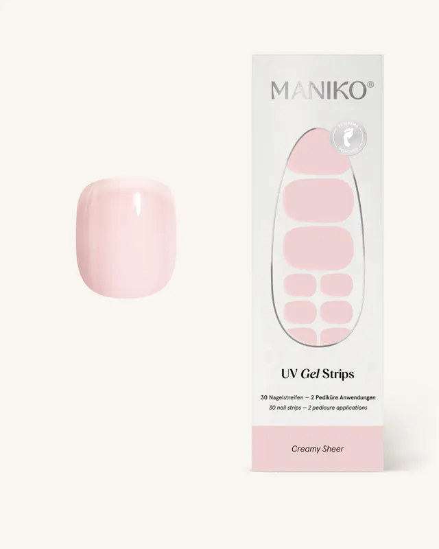 maniko-creamy-sheer-uv-pedi-gel-strips-zehen-semi-transparent image 1
