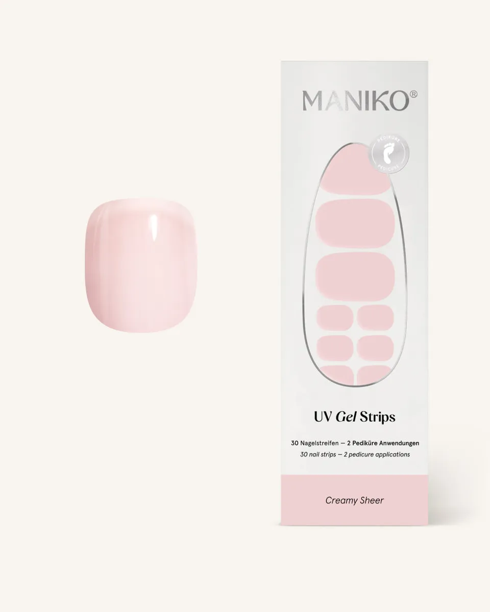 maniko-creamy-sheer-uv-pedi-gel-strips-zehen-semi-transparent image 1