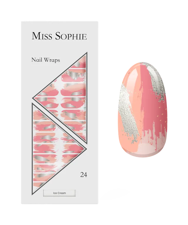 miss-sophie-ice-cream-nagelfolien-rosa-metallic-orange image 1
