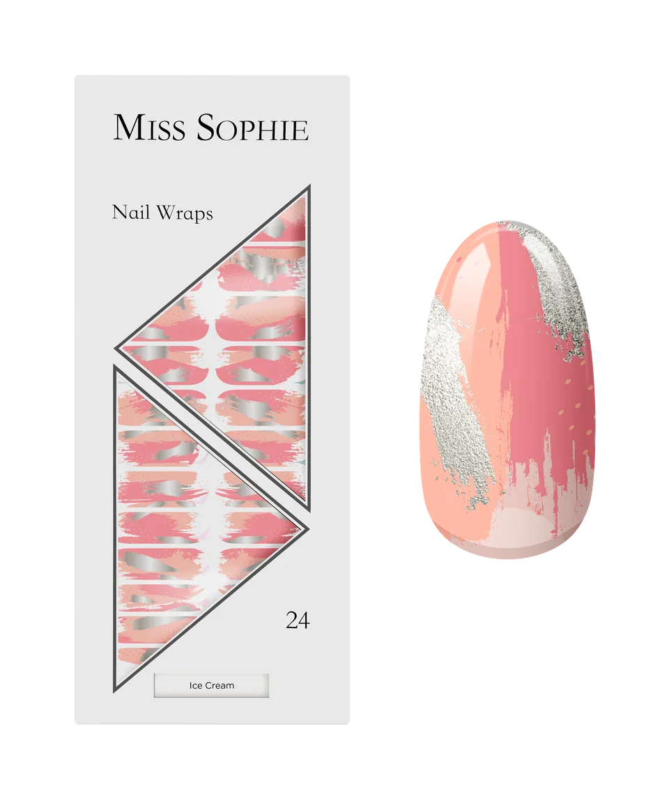 miss-sophie-ice-cream-nagelfolien-rosa-metallic-orange image 1