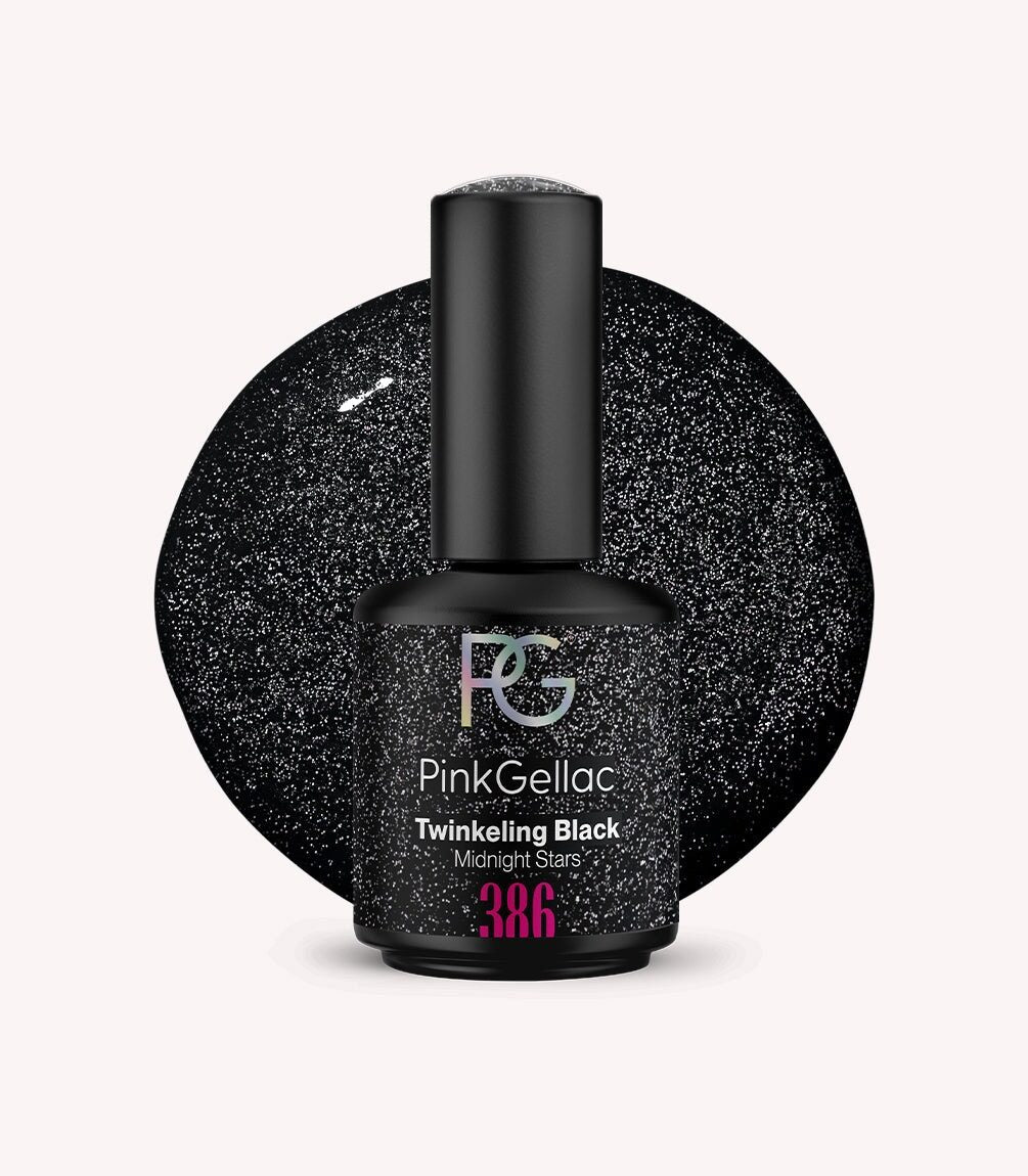 pink-gellac-386-twinkling-black-gel-nagellack-schwarz-glitzer image 1