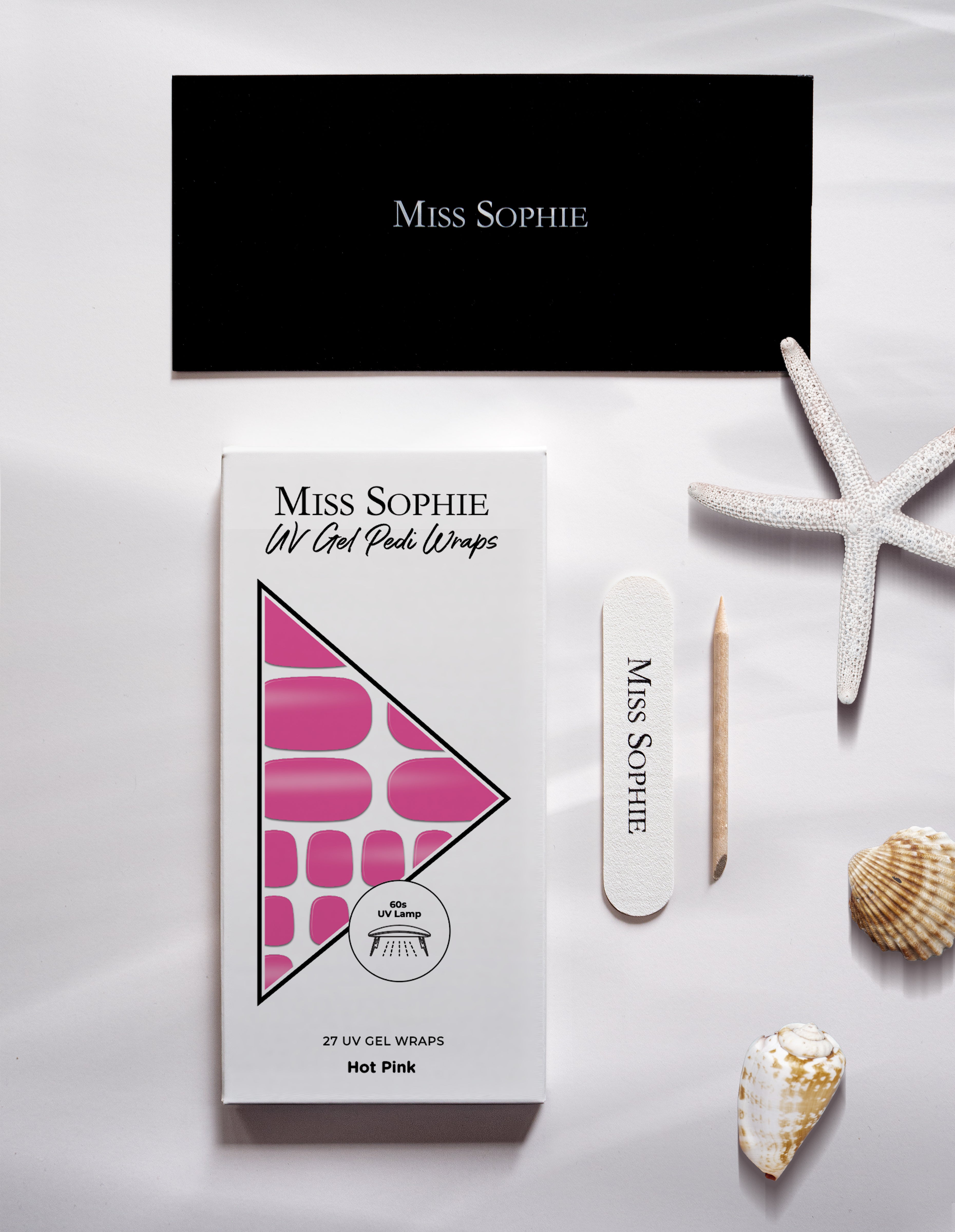 miss-sophie-hot-pink-uv-pedicure-gel-wraps image 4