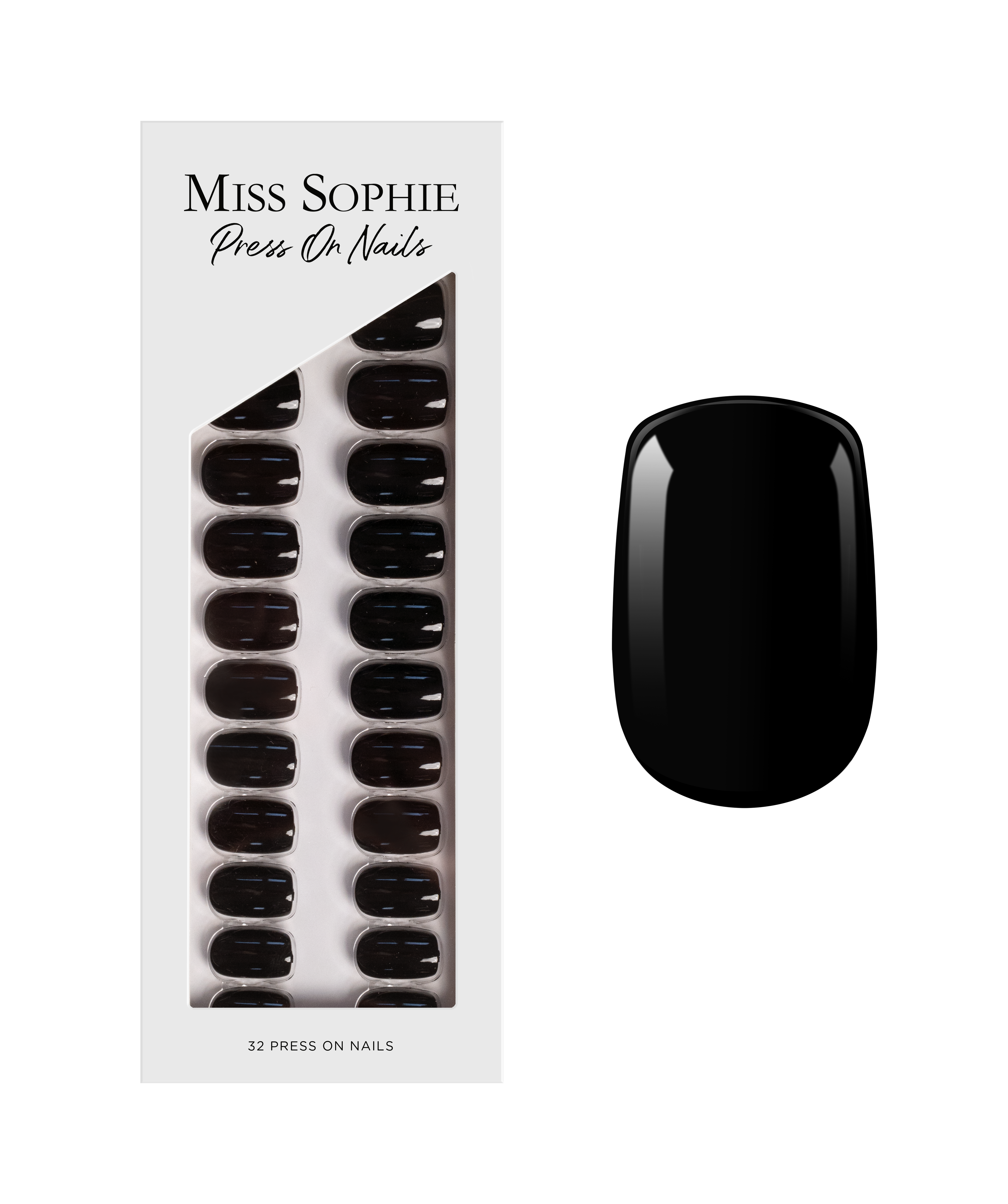 miss-sophie-black-velvet-press-on-nails-short-square image 1
