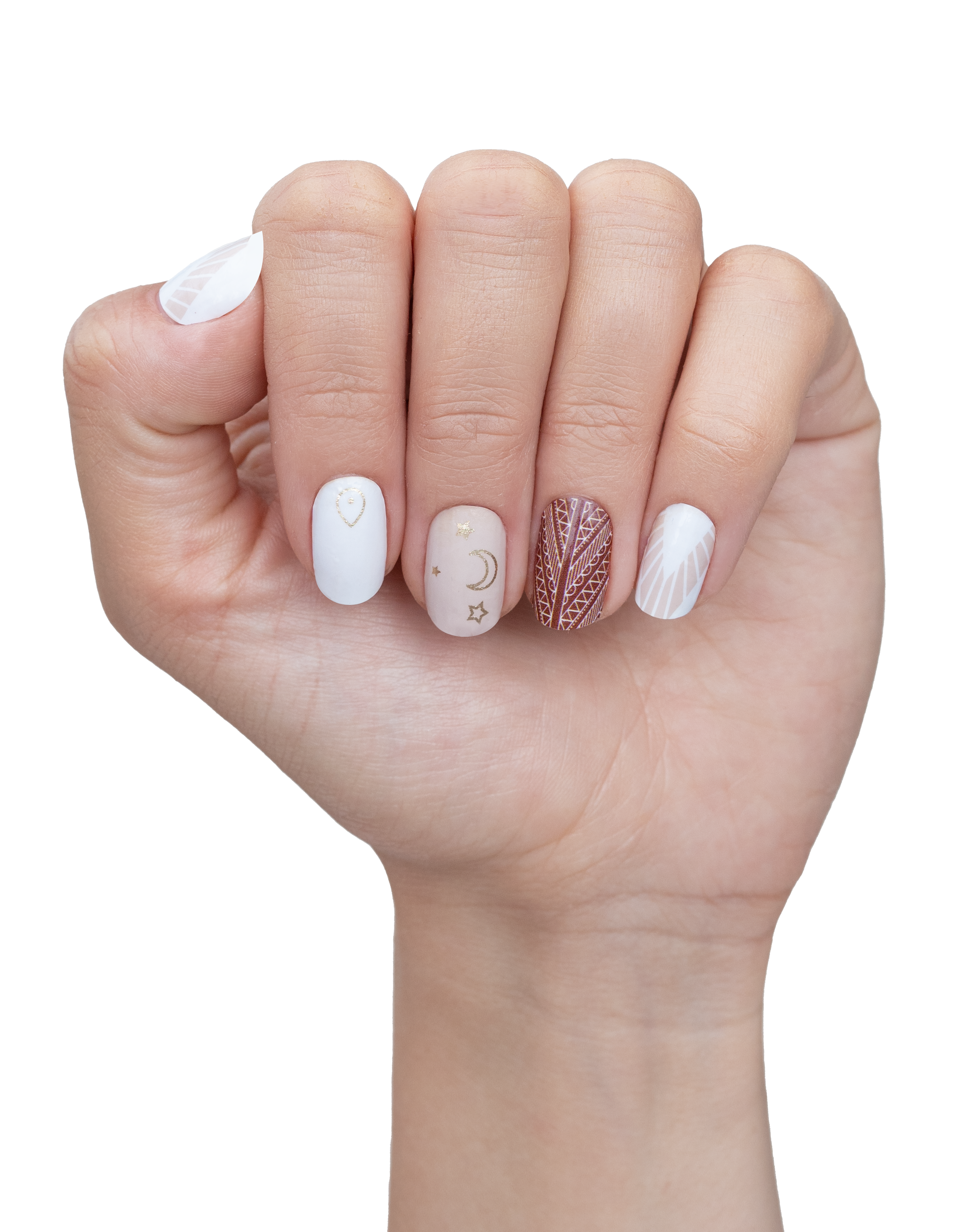 miss-sophie-hot-nights-nail-wraps-boho-gold image 2