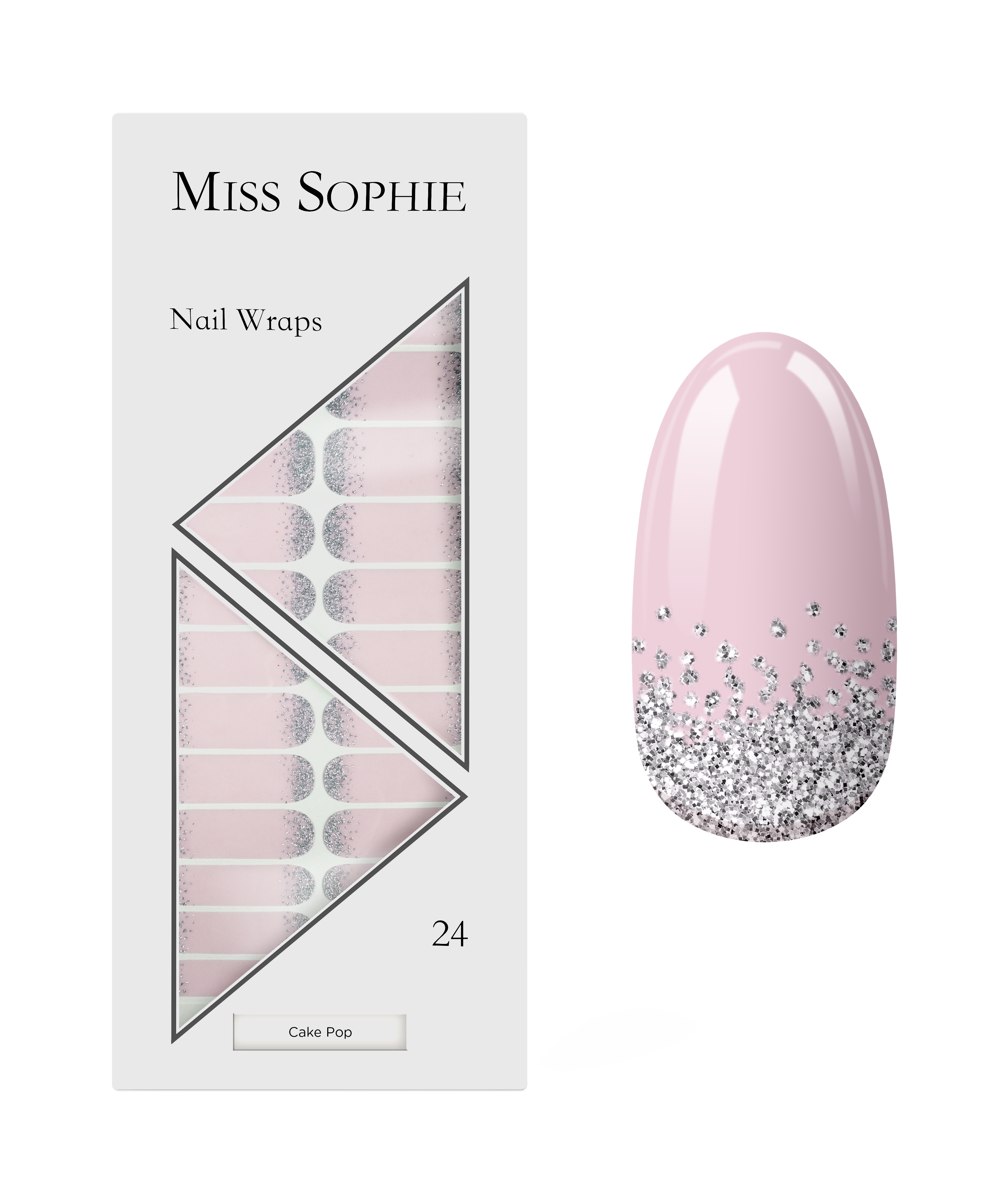 miss-sophie-cake-pop-nagelfolie-glitter-rosa-nail-wraps image 1