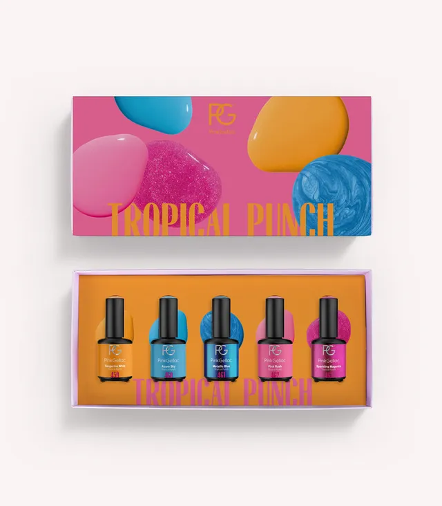 pink-gellac-tropical-punch-set-5x-gel-nagellack-kollektion image 1