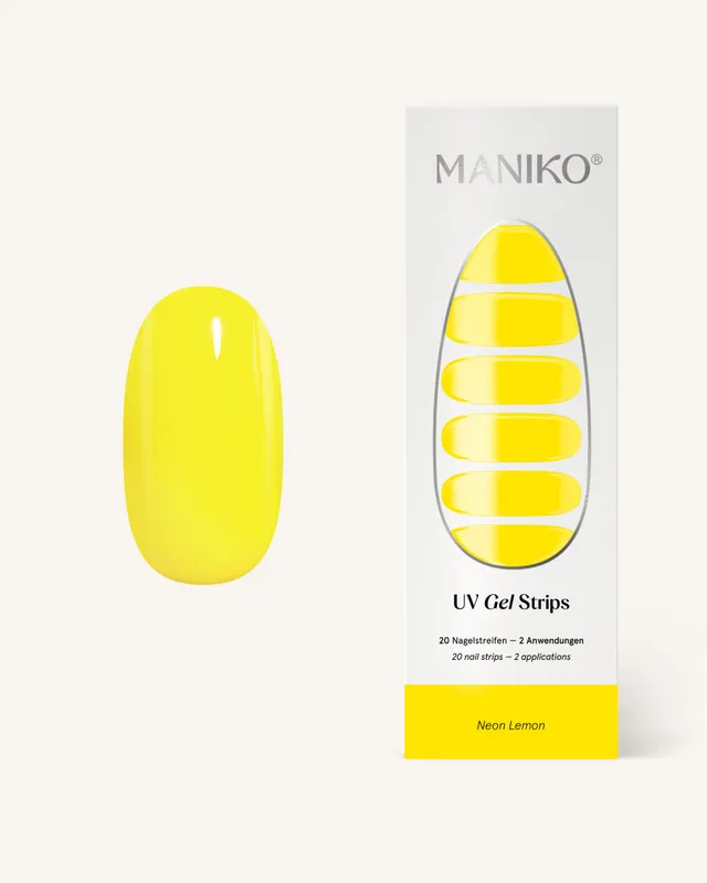 maniko-neon-lemon-uv-gel-strips image 1
