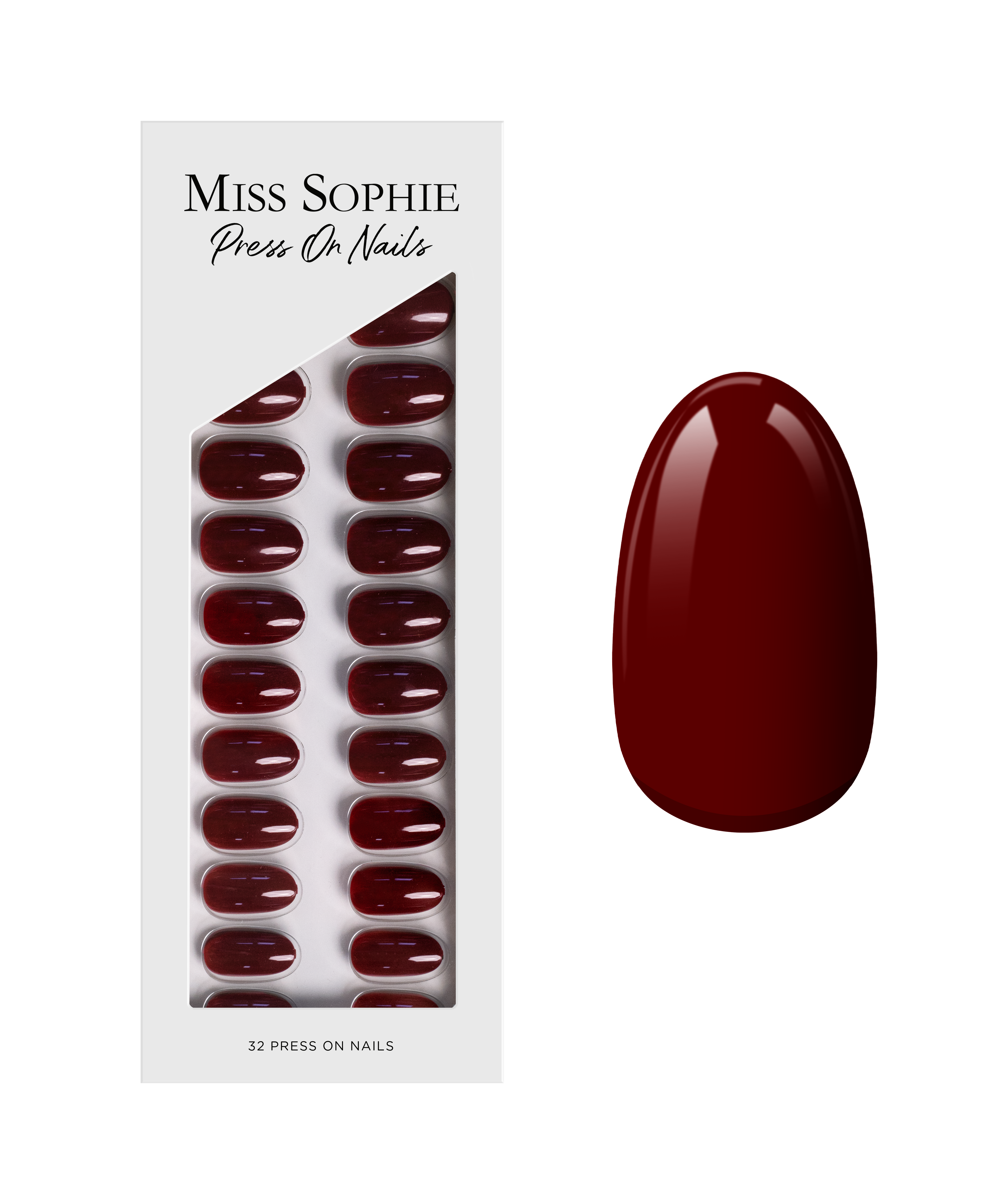 miss-sophie-burgundy-press-on-nails-short-round image 1