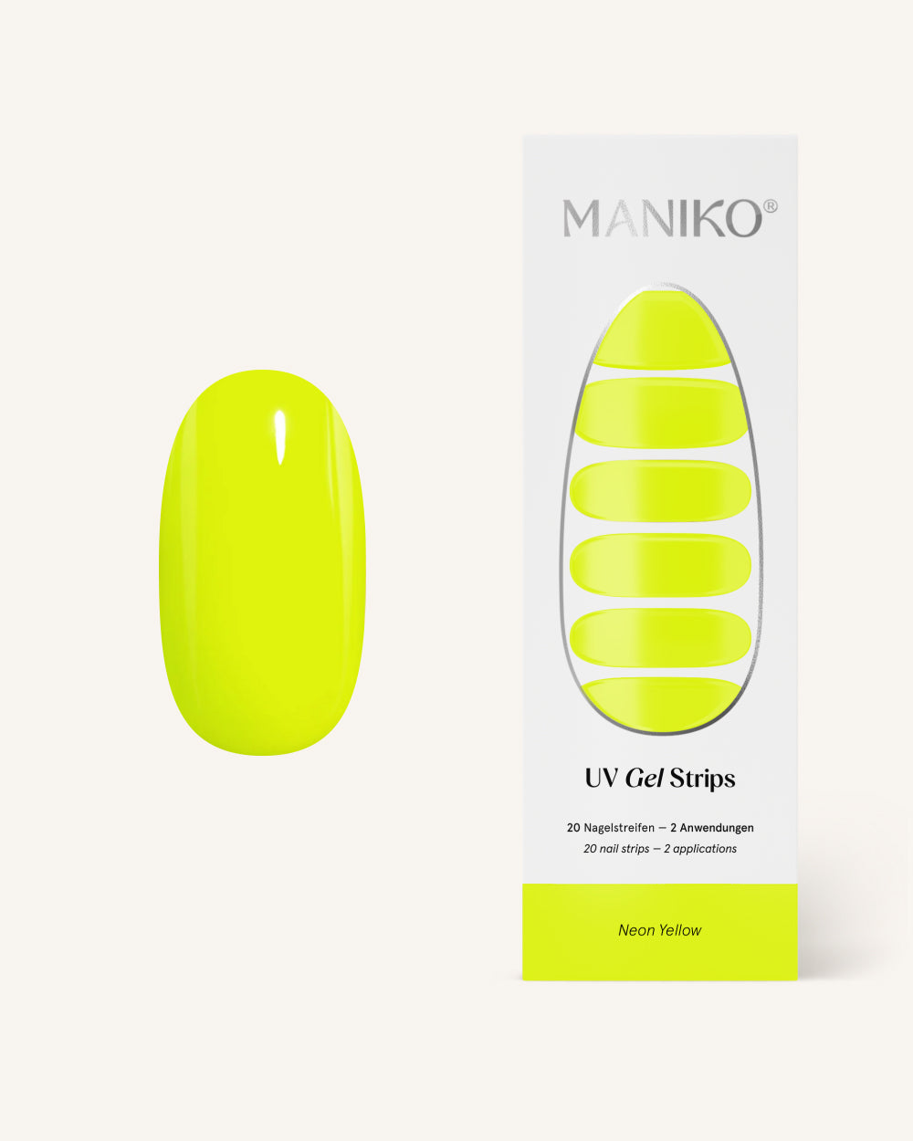 maniko-neon-yellow-uv-gel-strips-neon-gelb image 1