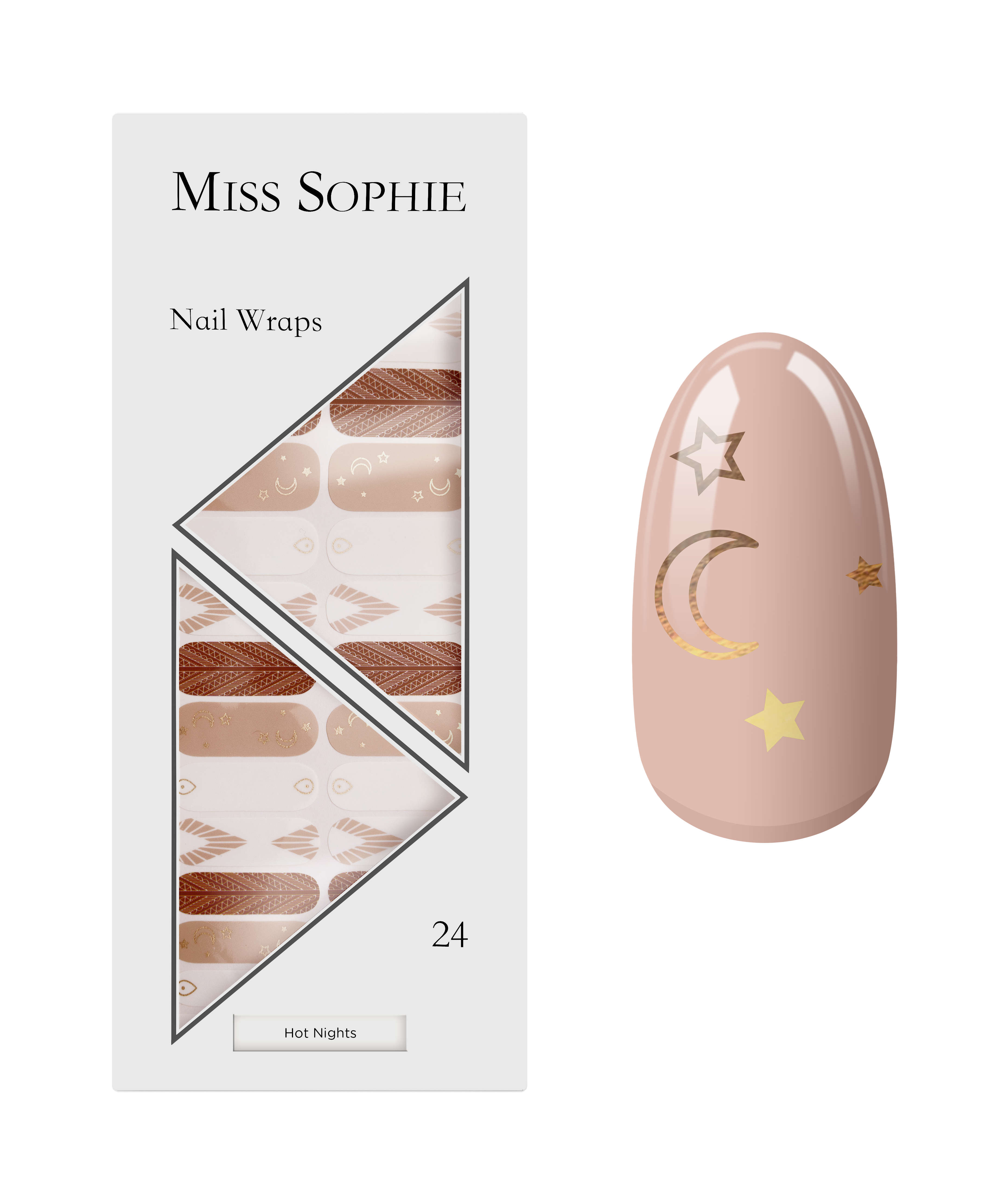 miss-sophie-hot-nights-nail-wraps-boho-gold image 1