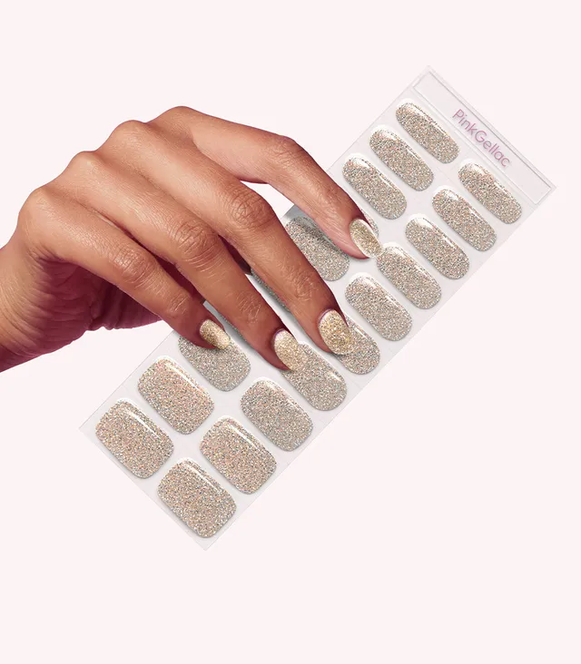 pink-gellac-016-champagne-sparkle-gel-nail-stickers image 1