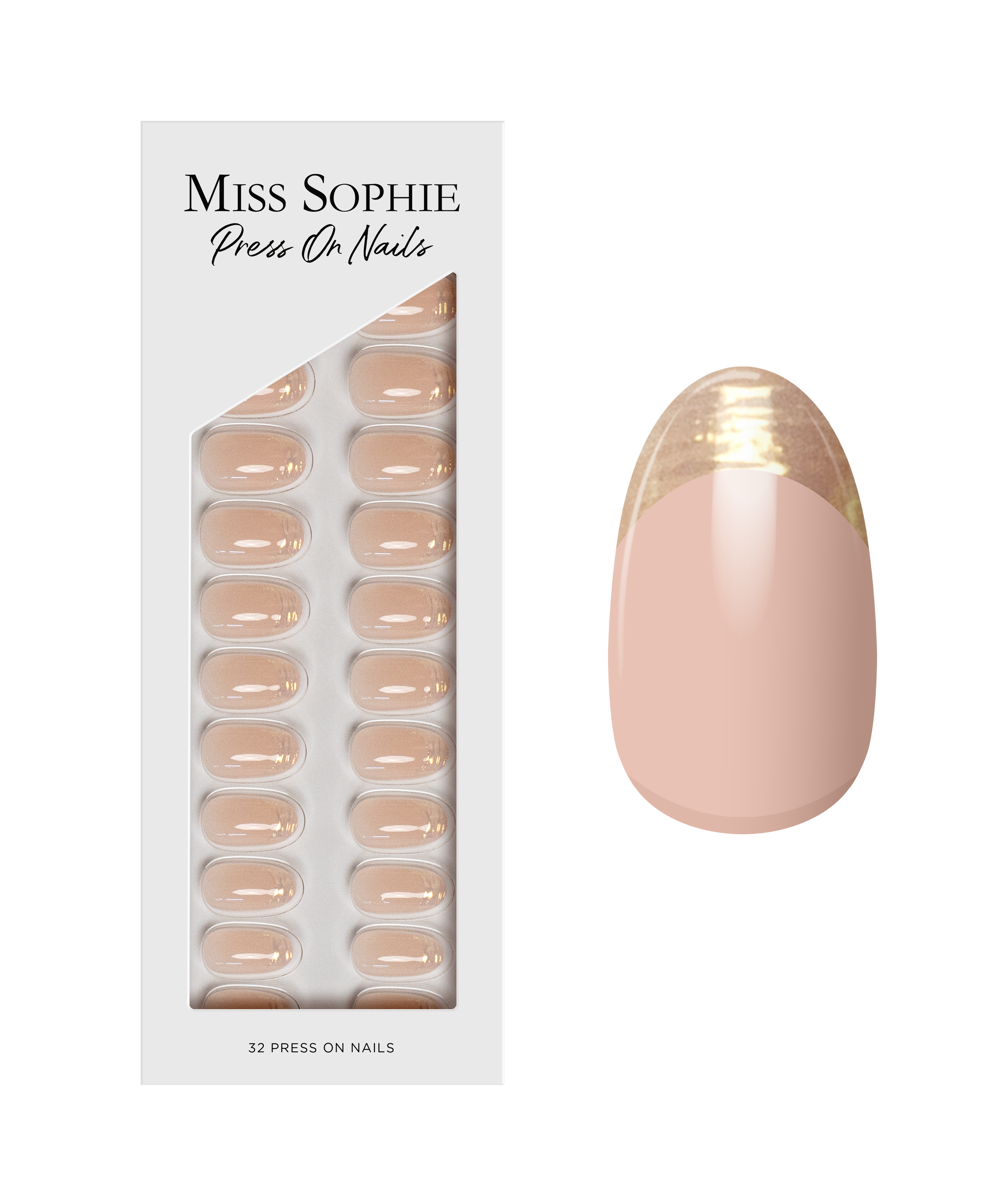 miss-sophie-golden-tips-press-on-nails-short-round image 1