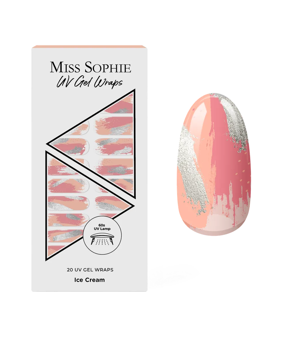 miss-sophie-ice-cream-uv-gel-nagelfolien-rosa-metallic image 1