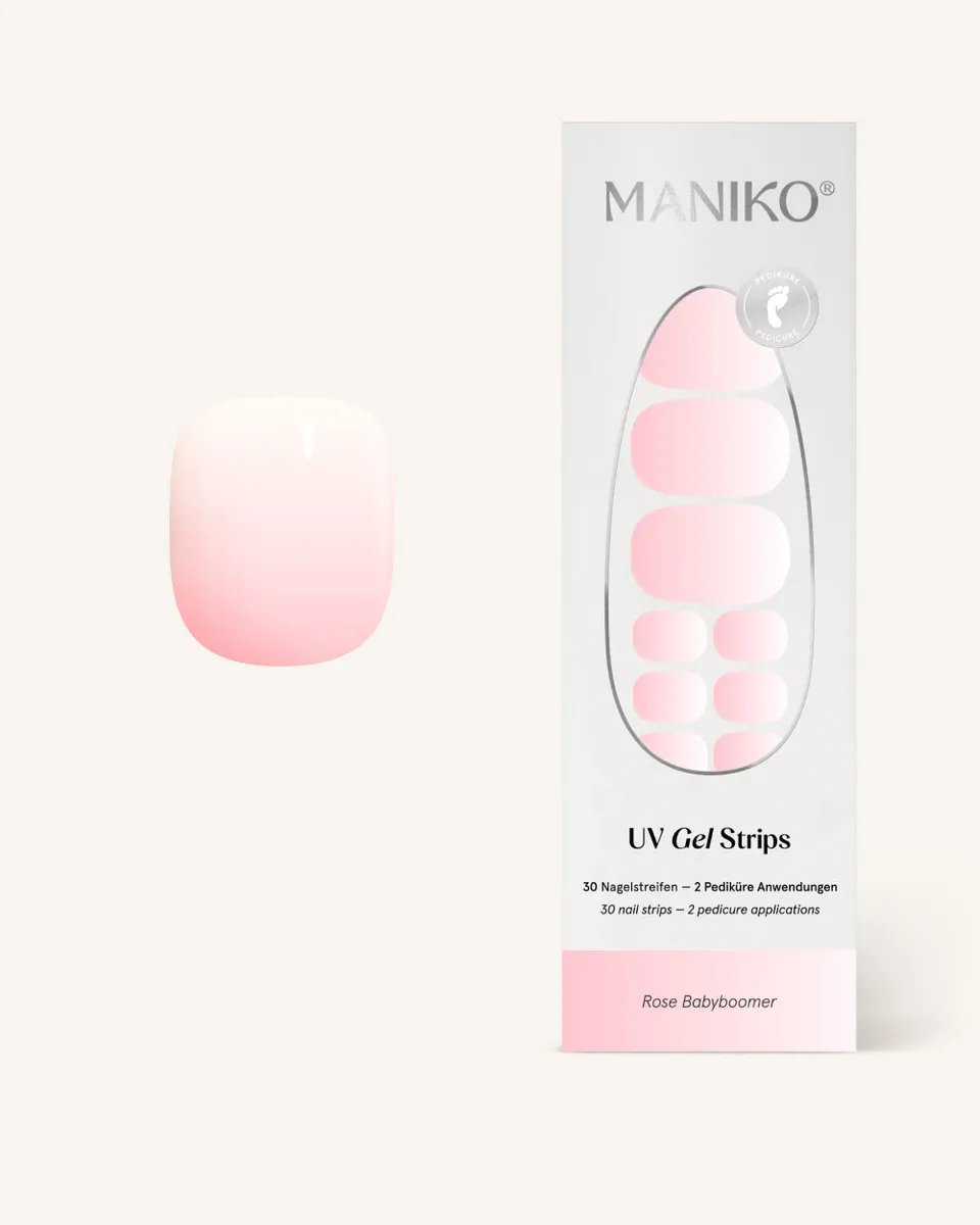 maniko-rose-babyboomer-uv-pedi-gel-strips-ros-wei-verlauf image 1