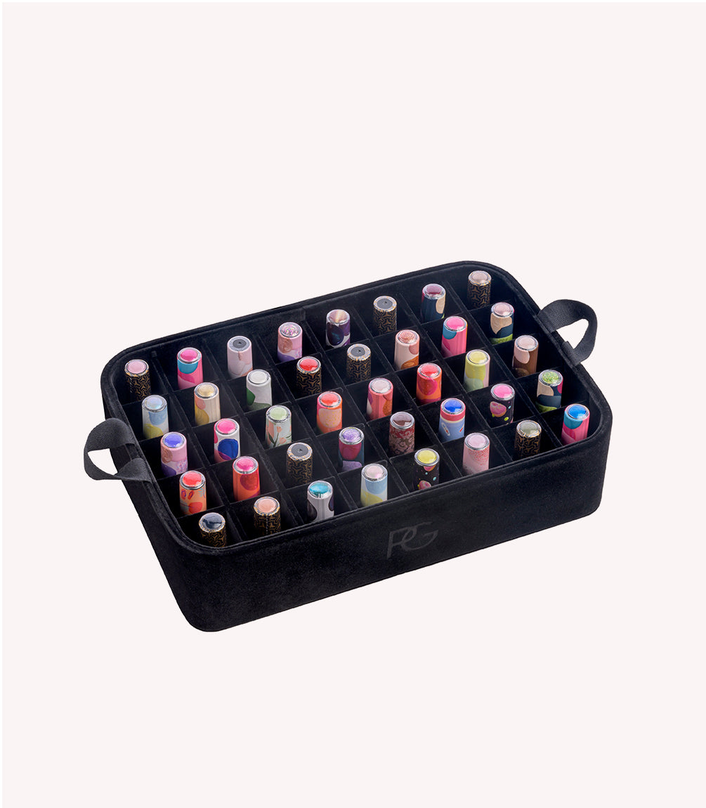 pink-gellac-premium-koffer-organizer-f-r-40-gel-lacke-samt-einlage image 2