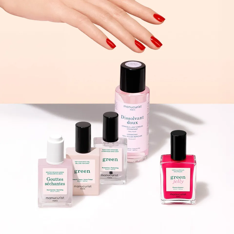 manucurist-green-jelly-einsteiger-set-base-farbe-top-coat-drops-entferner image 1