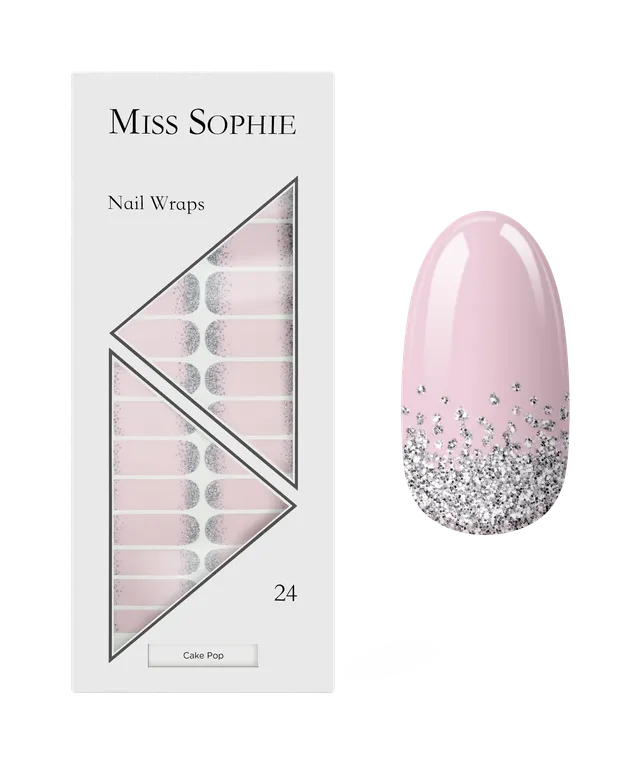 miss-sophie-cake-pop-nagelfolie-glitter-rosa-nail-wraps image 1