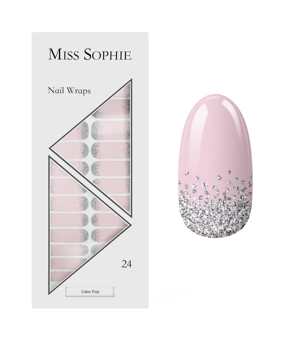 miss-sophie-cake-pop-nagelfolie-glitter-rosa-nail-wraps image 1