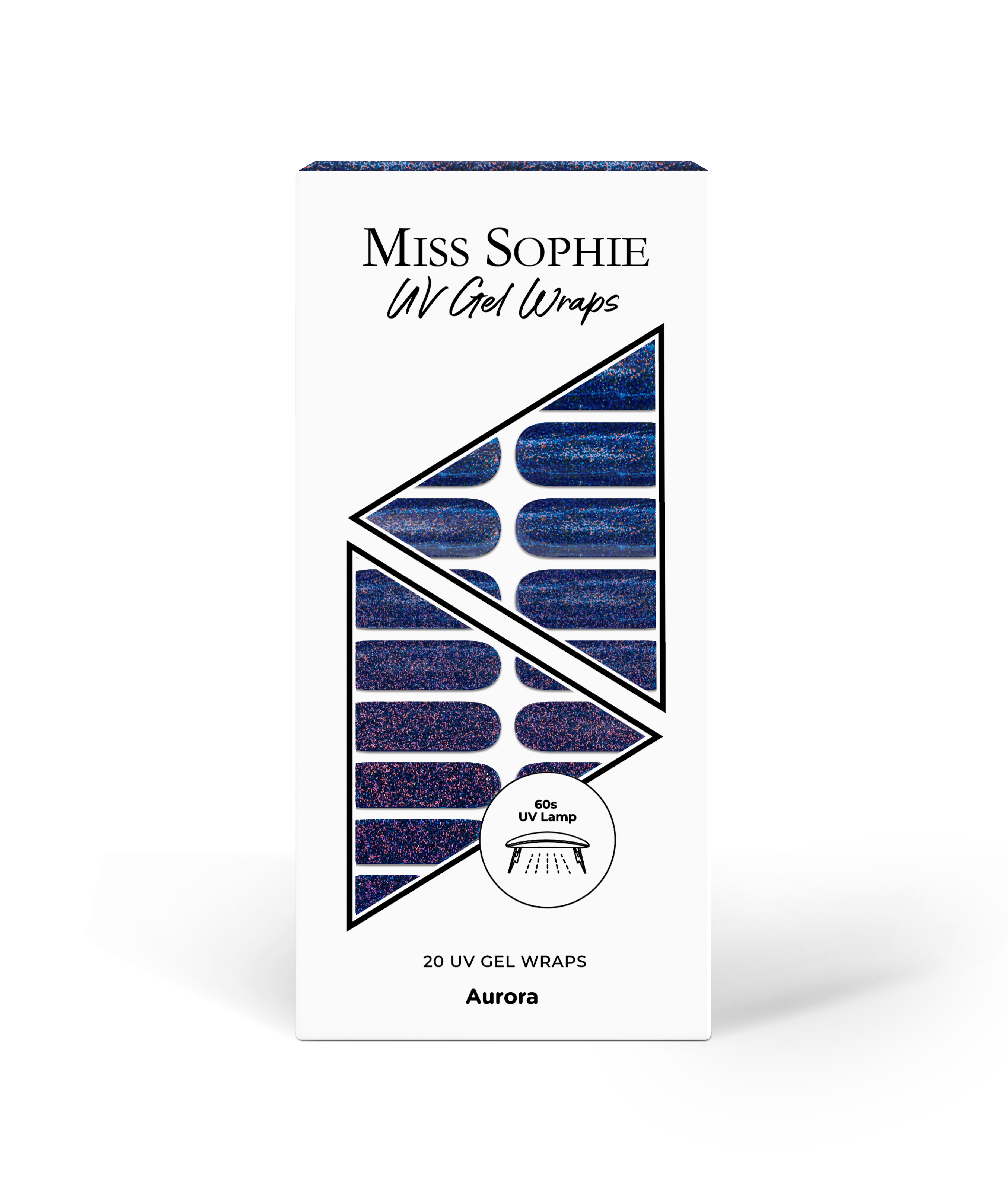 miss-sophie-aurora-uv-gel-nail-wraps-blau-glitzer image 1