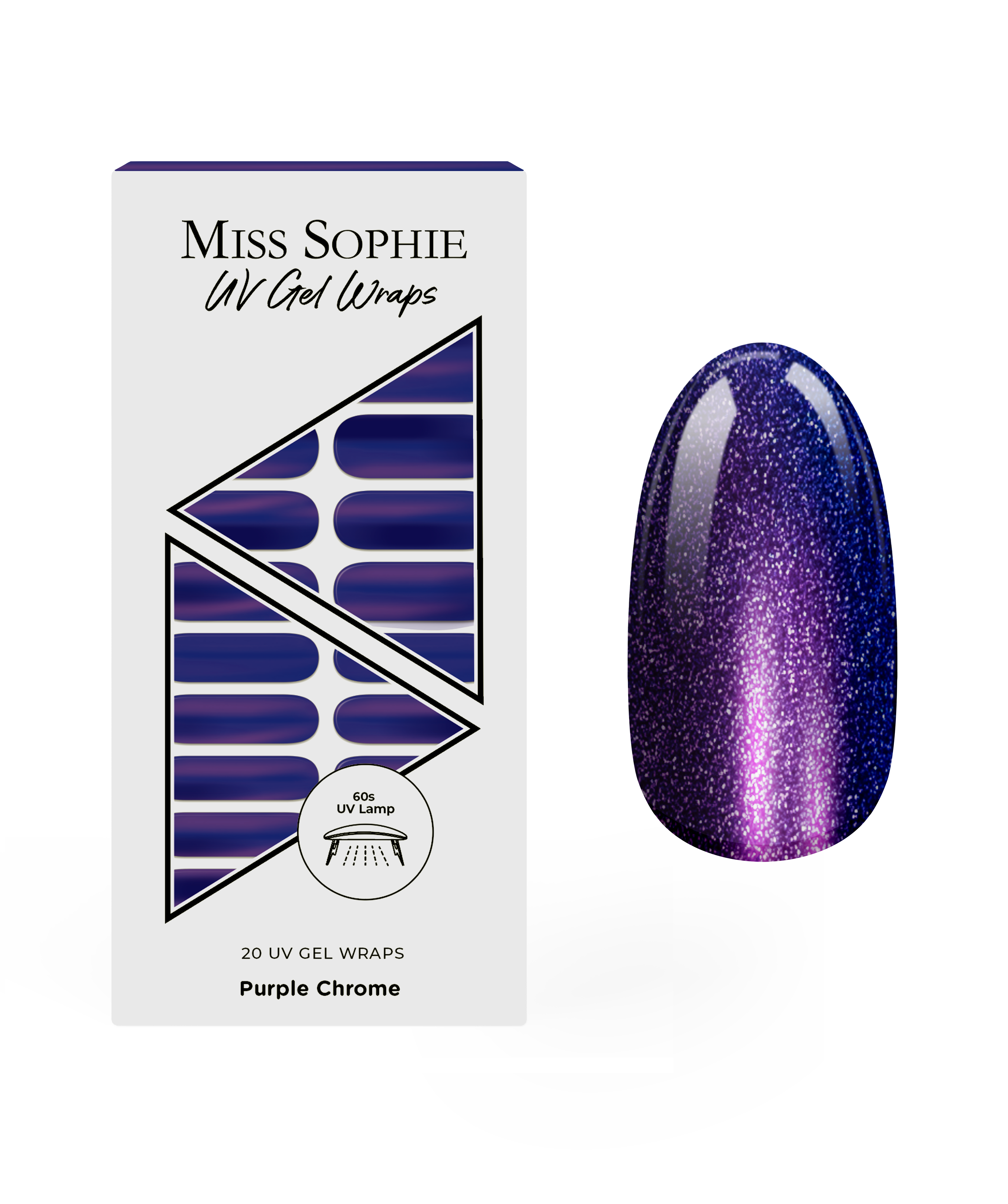 miss-sophie-purple-chrome-uv-gel-wraps image 1
