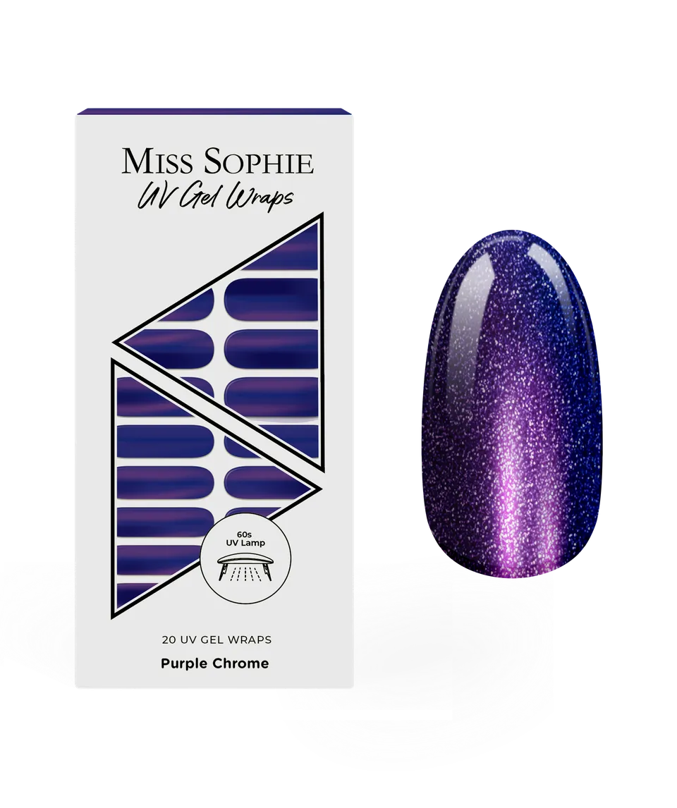 miss-sophie-purple-chrome-uv-gel-wraps image 1