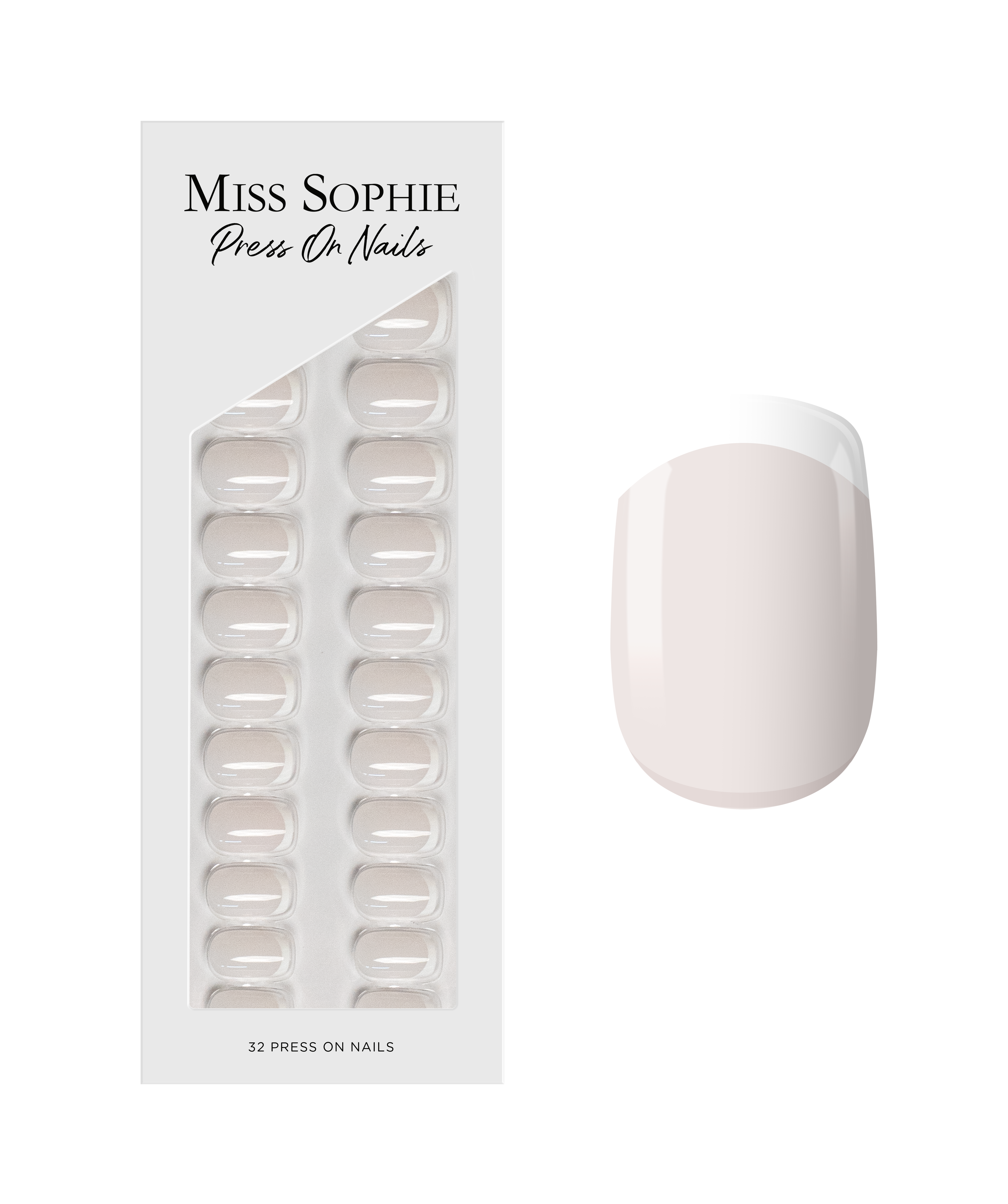 miss-sophie-milky-french-press-on-nails-short-square image 1