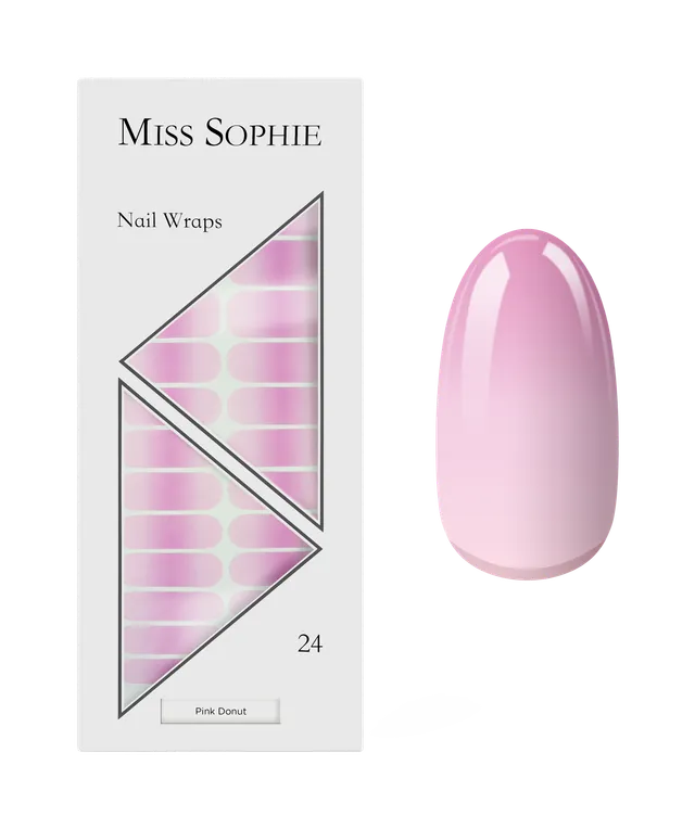 miss-sophie-pink-donut-nail-wraps image 1