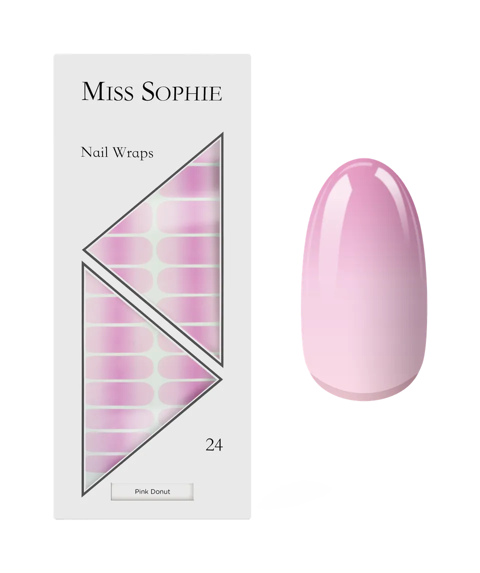 miss-sophie-pink-donut-nail-wraps image 1