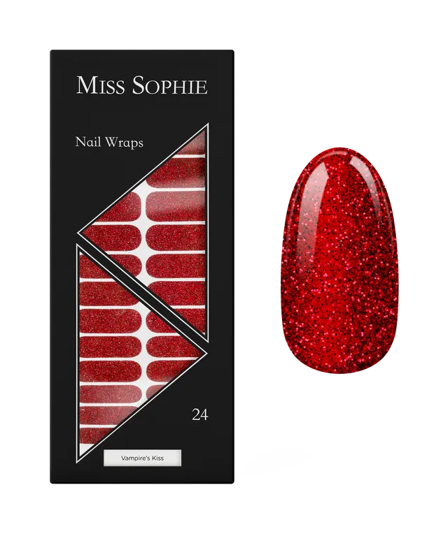 miss-sophie-vampire-s-kiss-nail-wraps-tiefrot-glitzer image 1
