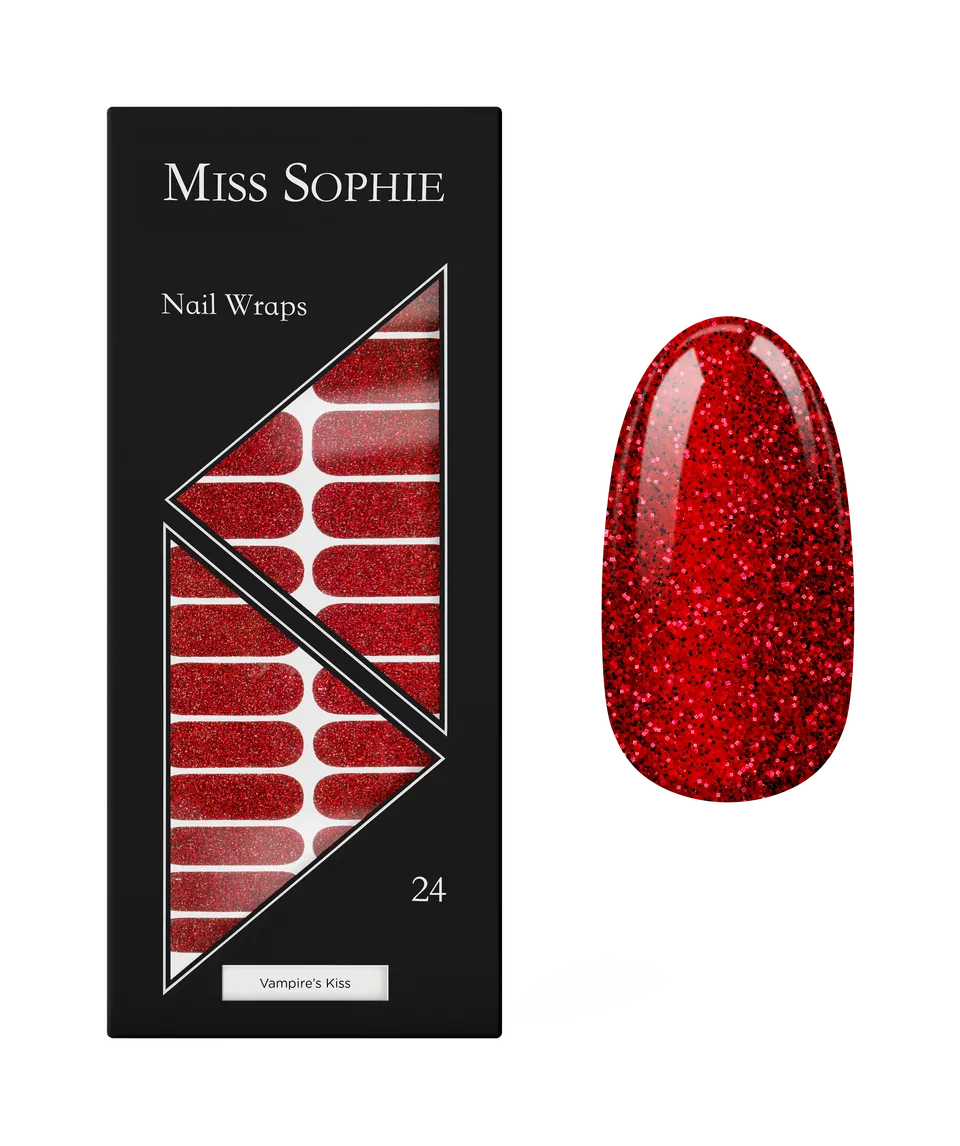 miss-sophie-vampire-s-kiss-nail-wraps-tiefrot-glitzer image 1