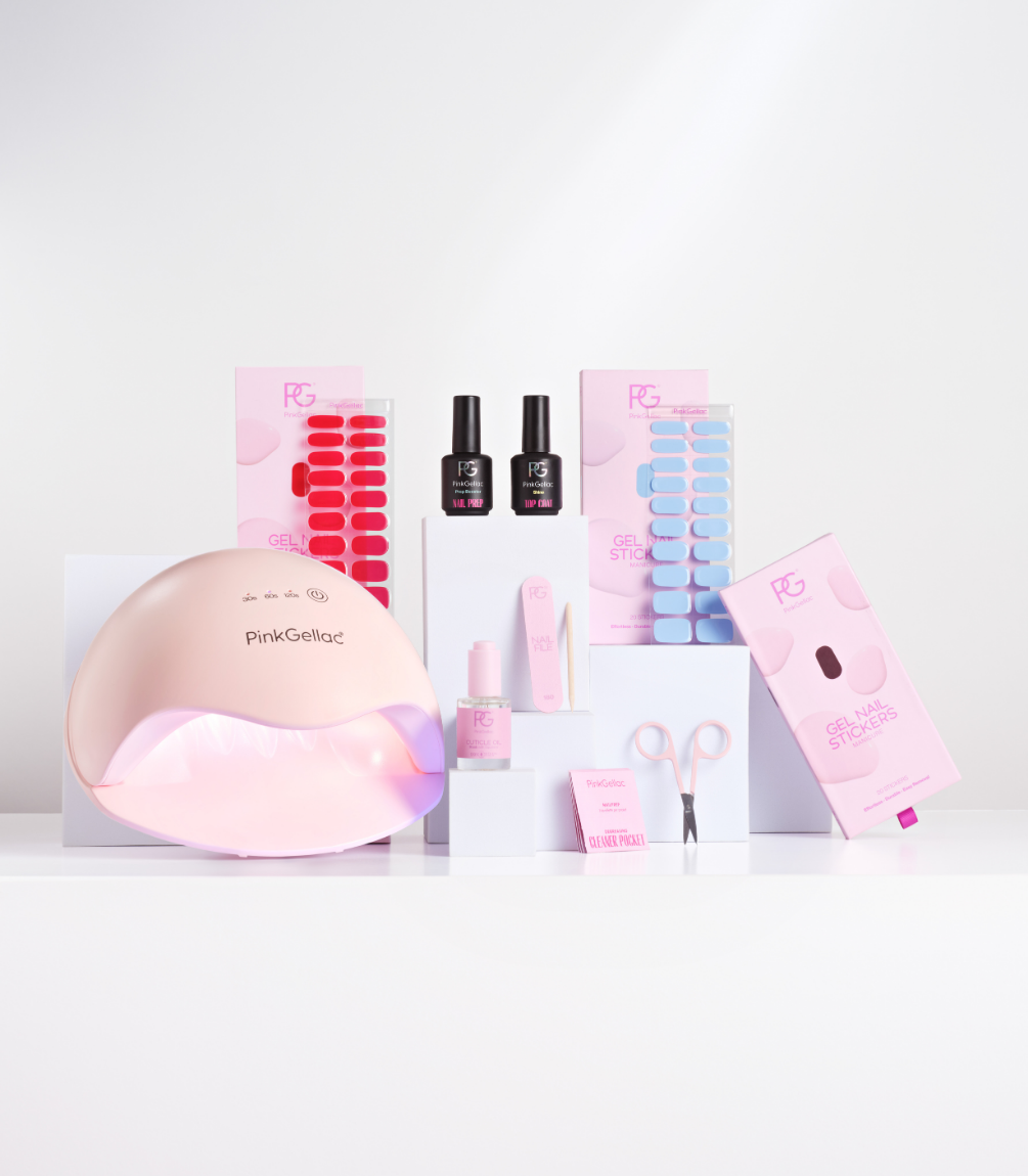 pink-gellac-w-hl-set-gel-nagelsticker-starter-set-mit-lampe image 2