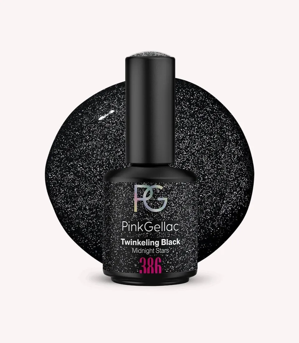 pink-gellac-386-twinkling-black-gel-nagellack-schwarz-glitzer image 1