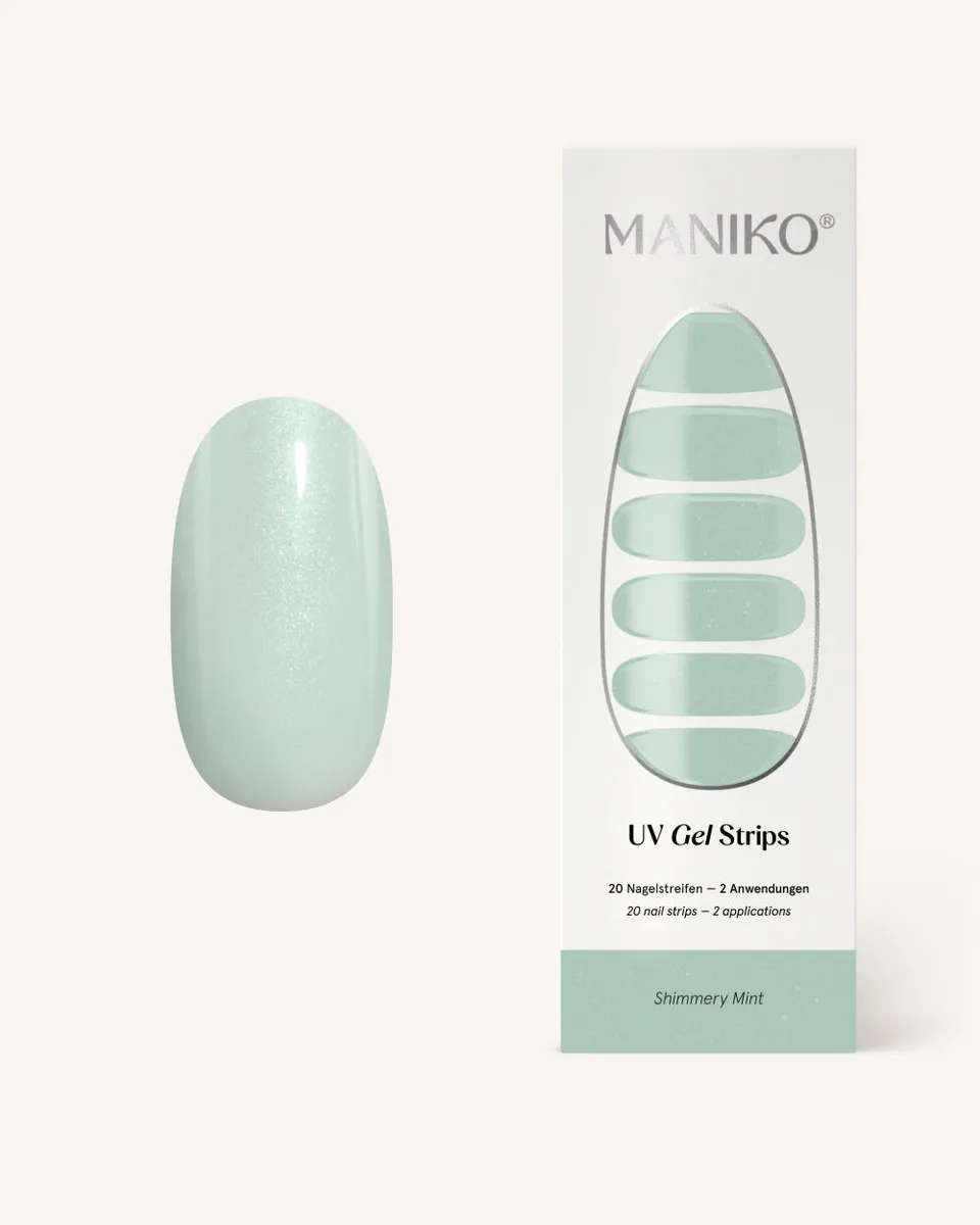maniko-shimmery-mint-uv-gel-strips image 1