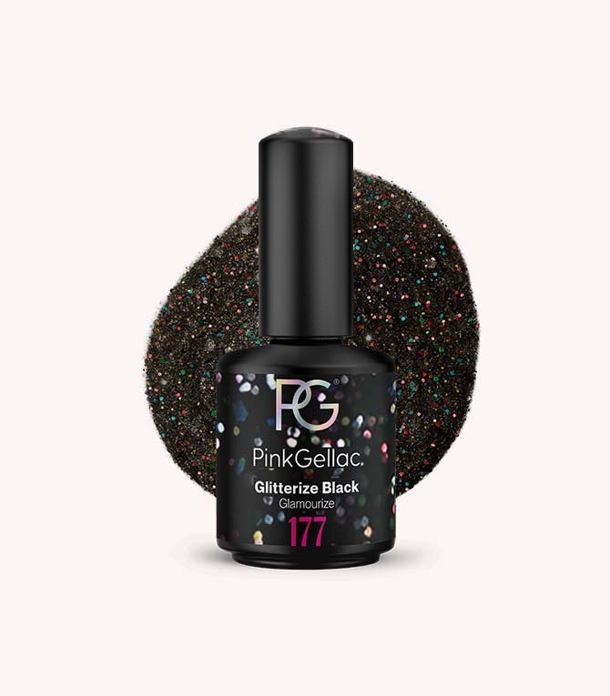 pink-gellac-177-glitterize-black-gel-nagellack image 1