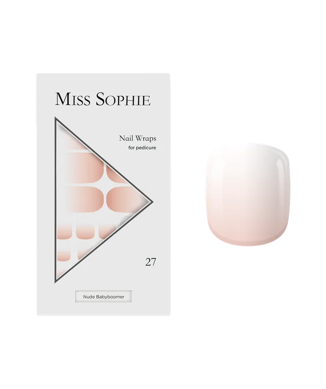 miss-sophie-nude-babyboomer-pedicure-nail-wraps image 1