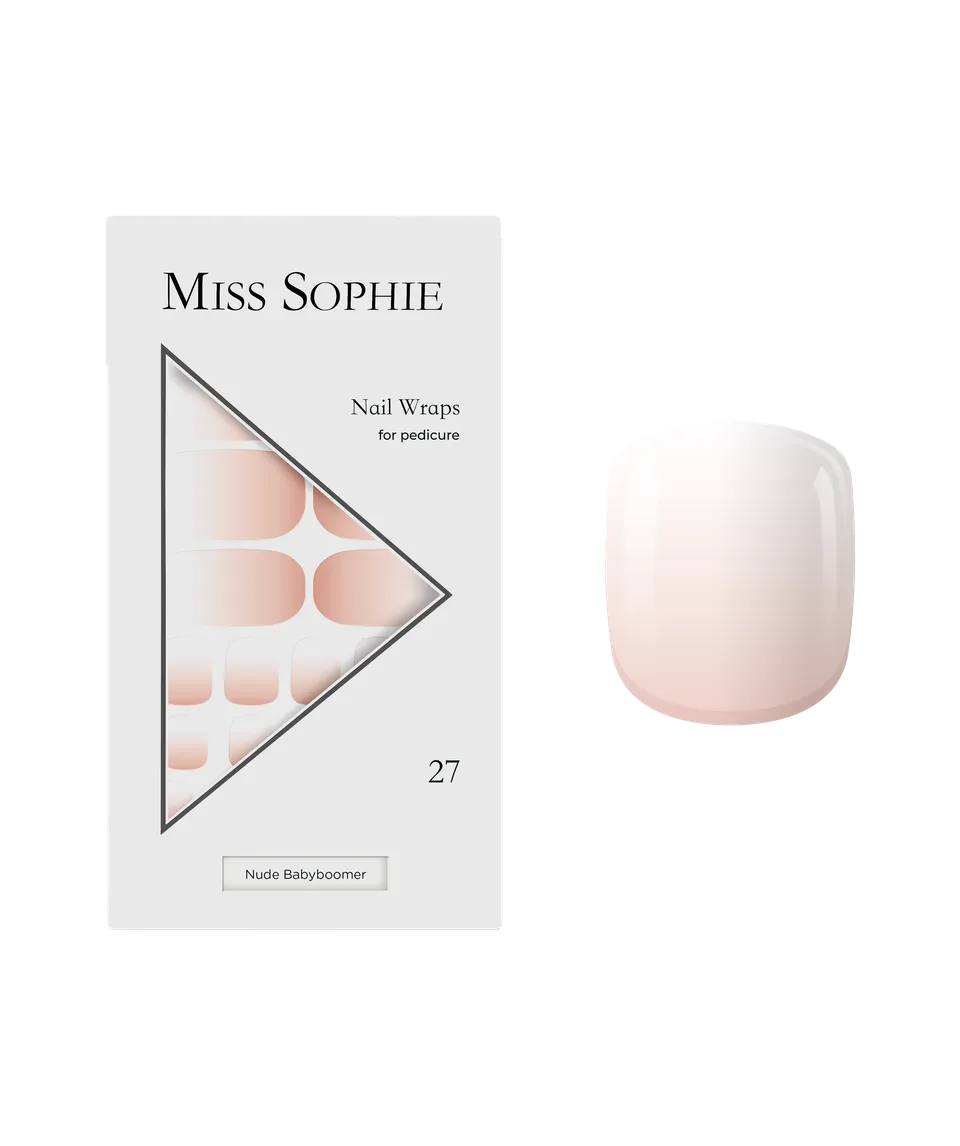 miss-sophie-nude-babyboomer-pedicure-nail-wraps image 1