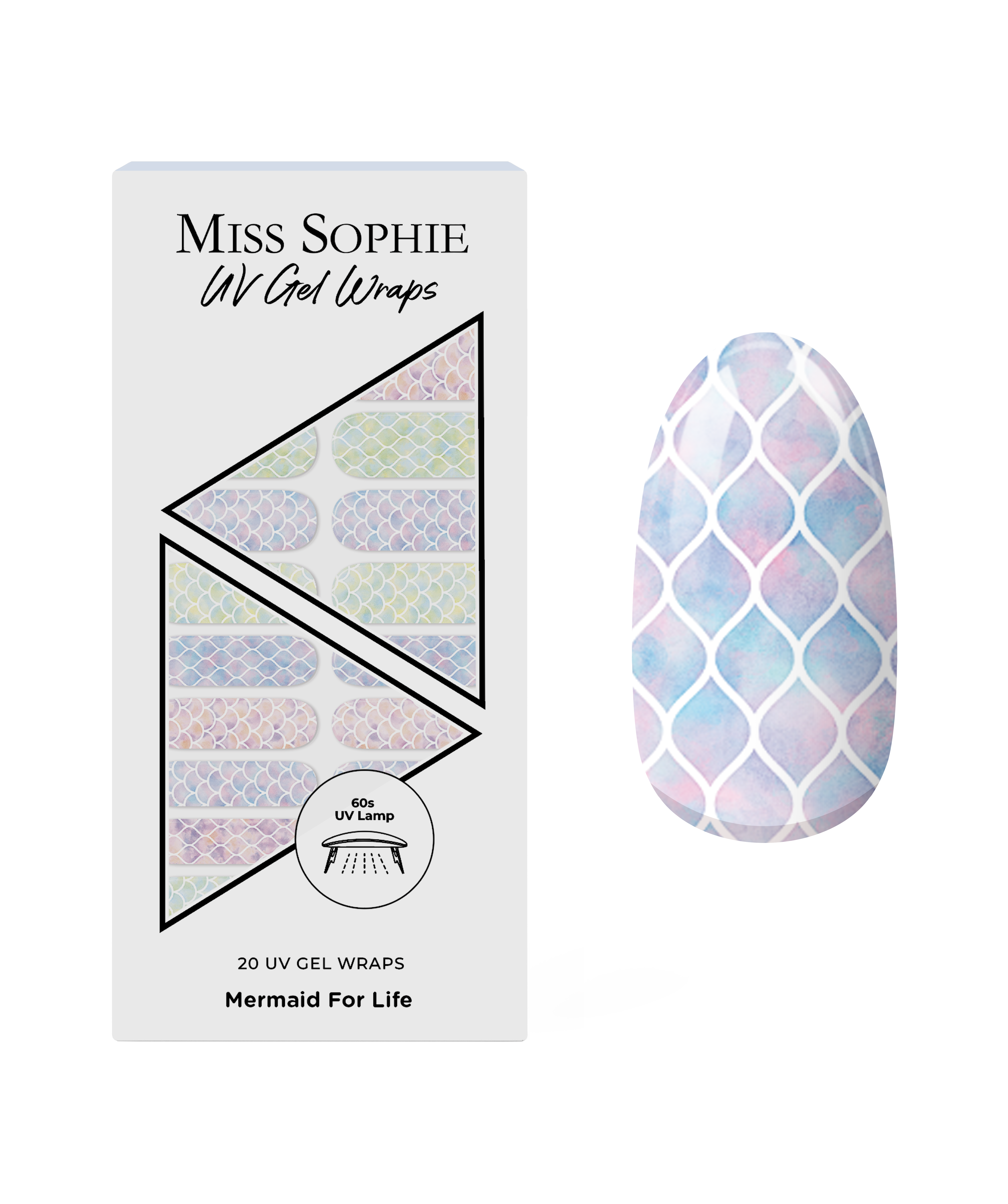 miss-sophie-mermaid-for-life-uv-gel-wraps-pastell-schuppenmuster image 1