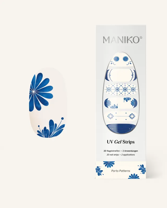 maniko-porto-patterns-uv-gel-strips-blaues-fliesen-muster image 1