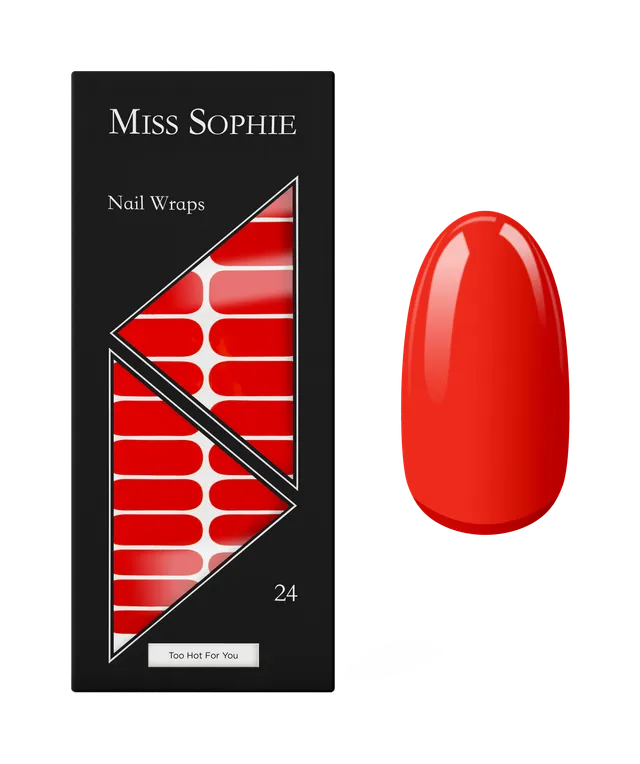 miss-sophie-too-hot-for-you-nagelfolie-rot-orange-nail-wraps image 1
