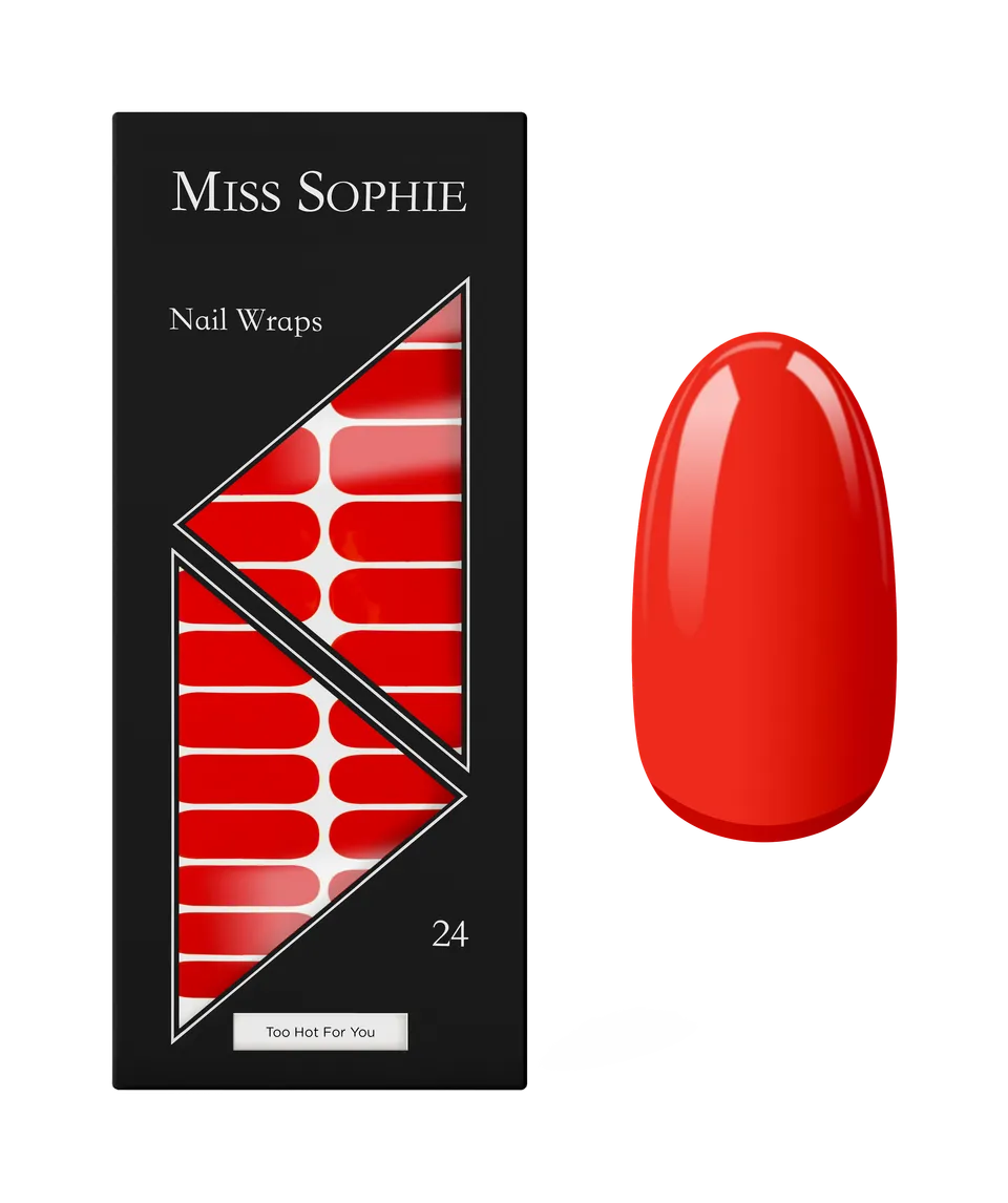 miss-sophie-too-hot-for-you-nagelfolie-rot-orange-nail-wraps image 1