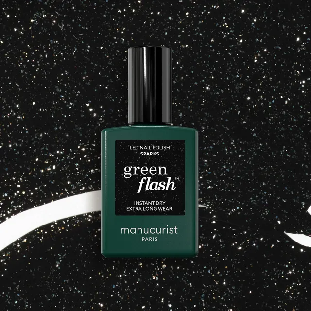 manucurist-green-flash-sparks-gel-nagellack-schwarz-glitzer image 1