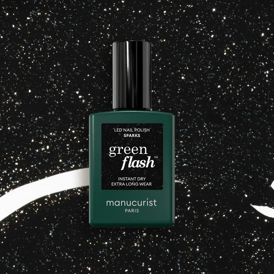 manucurist-green-flash-sparks-gel-nagellack-schwarz-glitzer image 1